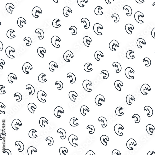 The texture consists of toothy round shapes that resemble evil faces.