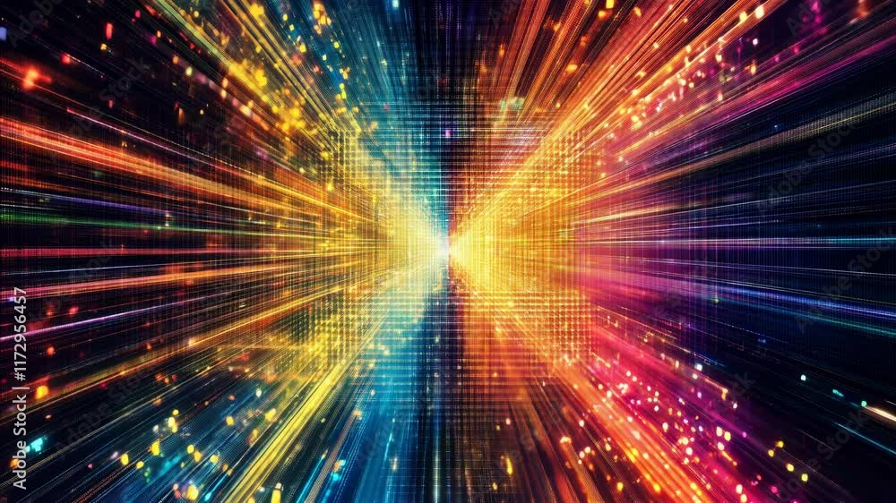 Vibrant digital pixel patterns on a tech themed background for it communication services design Vibrant digital pixel patterns on a tech themed background for it communication services design