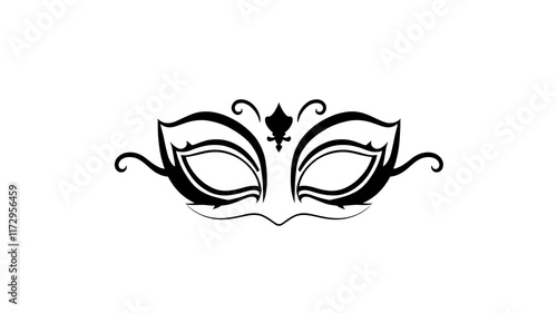 Mask Masquerade Icon theme symbol logo on white background. Generative AI photo