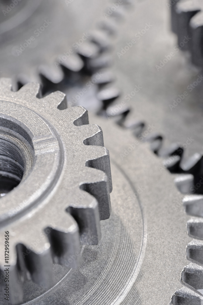 Steel gearwheels, part of gear transmission Steel gearwheels, part of gear transmission