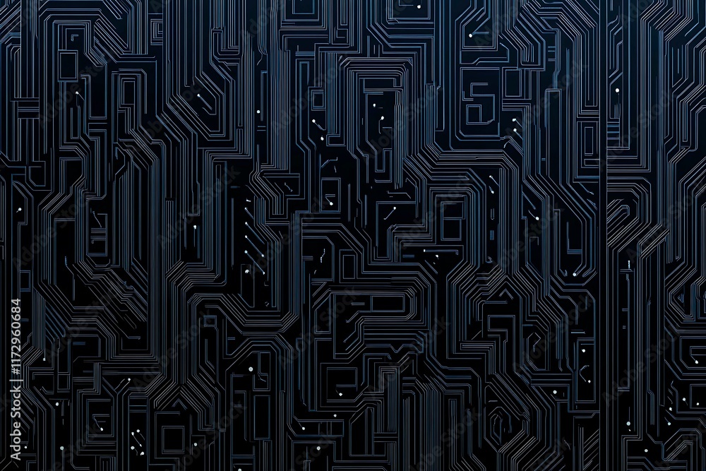 Abstract close-up of a glowing blue digital circuit board, showcasing intricate connections and technological design on a black background.
Abstract close-up of a glowing blue digital circuit board, showcasing intricate connections and technological design on a black background.