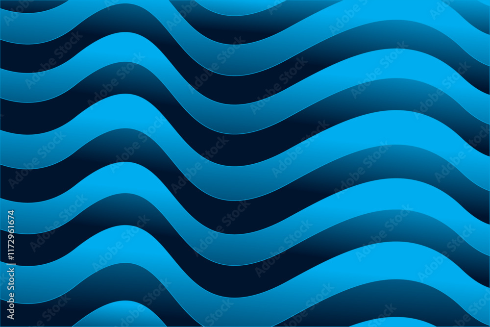 Obraz premium Abstract Blue Waves Background Vector Graphic