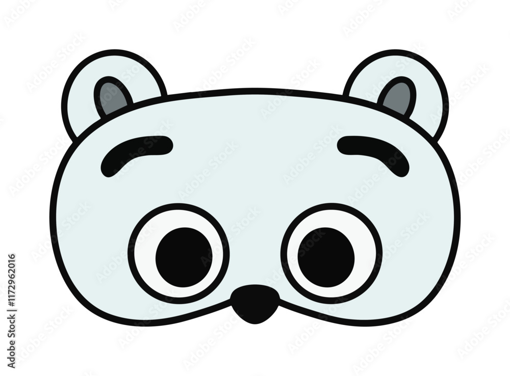 Colored Polar Bear Mask Colored Polar Bear Mask