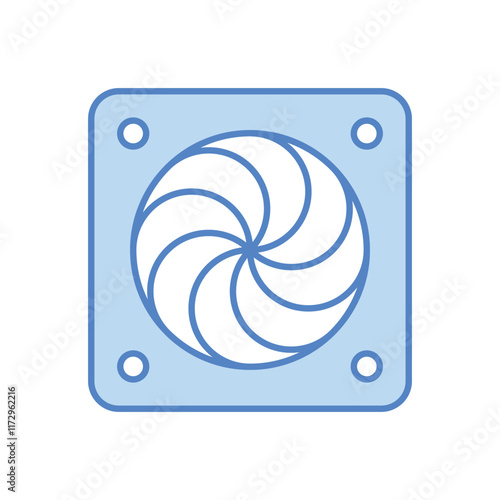 Heat Sink icon. Computer hardware icon design. vector graphic