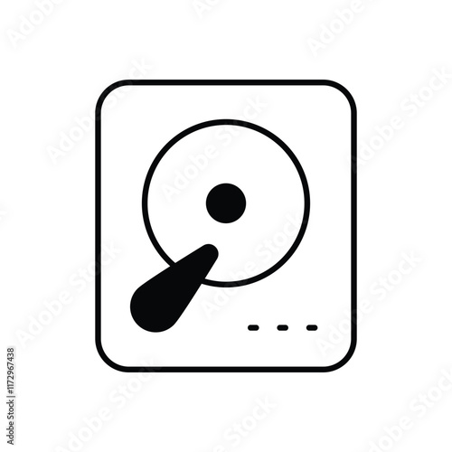 Hard Drive icon. Computer hardware icon design. vector graphic