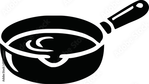 Frying pan vector icon isolated