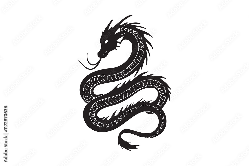 Obraz premium eel fish vector and silhouette