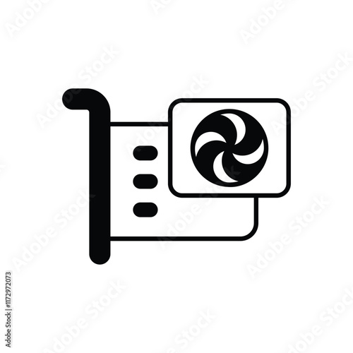 Graphics Card icon. Computer hardware icon design. vector graphic