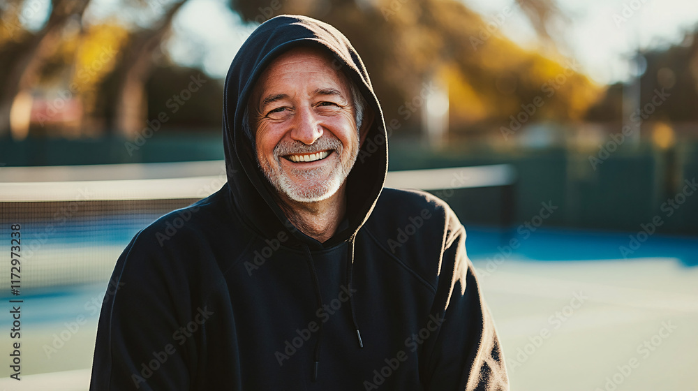 A realistic photo of a senior man wearing a black hooded jacket, exuding a sense of calm and wisdom, captured in natural lighting with attention to detail.
A realistic photo of a senior man wearing a black hooded jacket, exuding a sense of calm and wisdom, captured in natural lighting with attention to detail.
