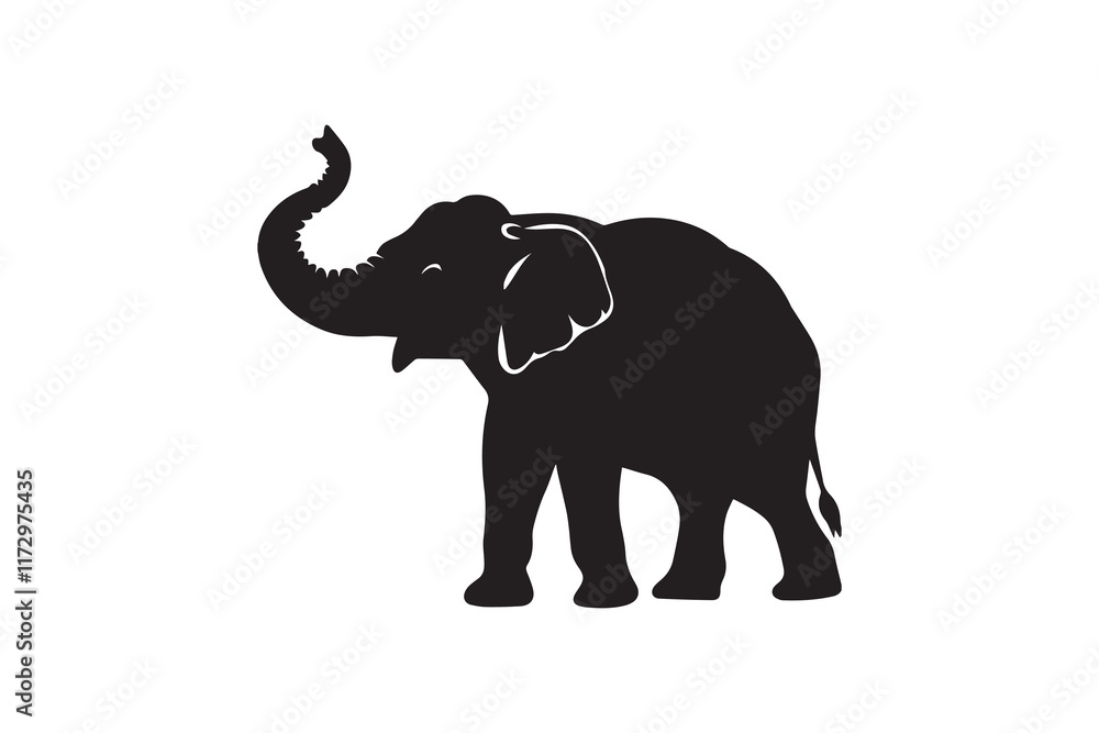 Elephant vector and silhouette Elephant vector and silhouette