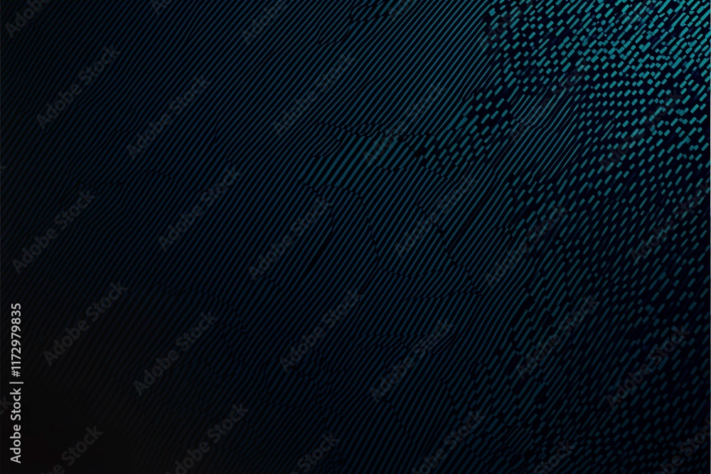 Naklejka premium Abstract close-up of a glowing blue digital circuit board, showcasing intricate connections and technological design on a black background.