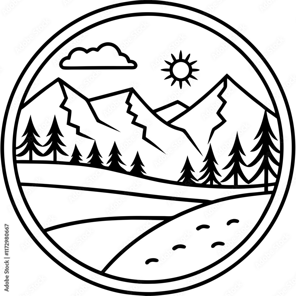 Fototapeta premium Vector Scape Art vector