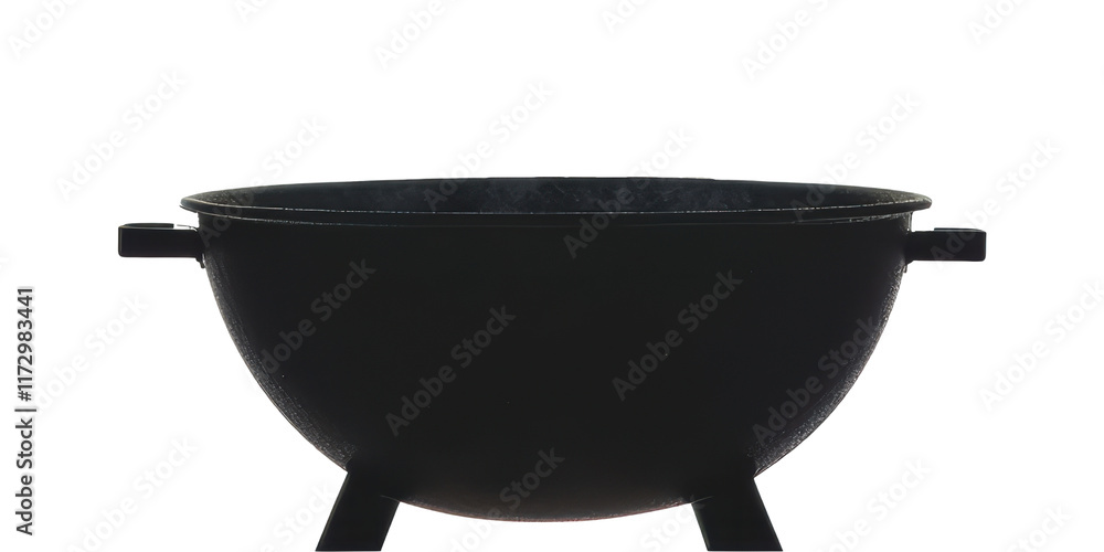 Black metal outdoor bbq grill isolated on transparent background Black metal outdoor bbq grill isolated on transparent background
