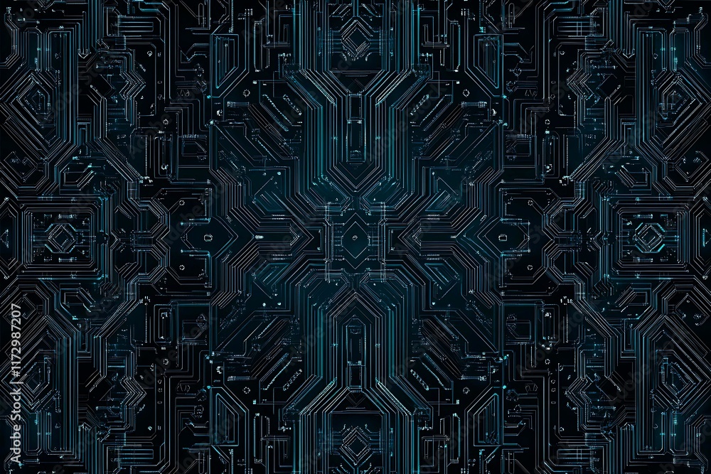 Abstract close-up of a glowing blue digital circuit board, showcasing intricate connections and technological design on a black background.
Abstract close-up of a glowing blue digital circuit board, showcasing intricate connections and technological design on a black background.