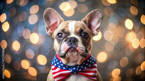 Wallpaper Mural Patriotic French Bulldog Puppy Celebrates 4th of July Torontodigital.ca