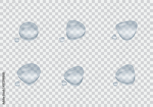 set of waterdrop splash shaped isolate on  background