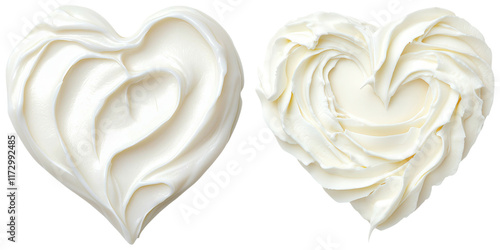 Wallpaper Mural Creamy heart shaped swirls with glossy texture evoke love and sweetness Torontodigital.ca