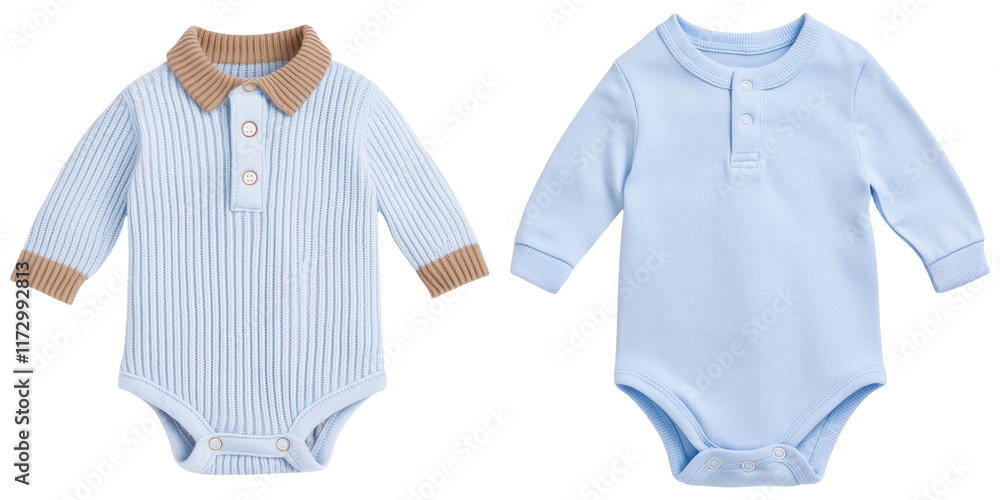custom made wallpaper toronto digitalLight blue baby onesies with ribbed collars, perfect for comfort and style
