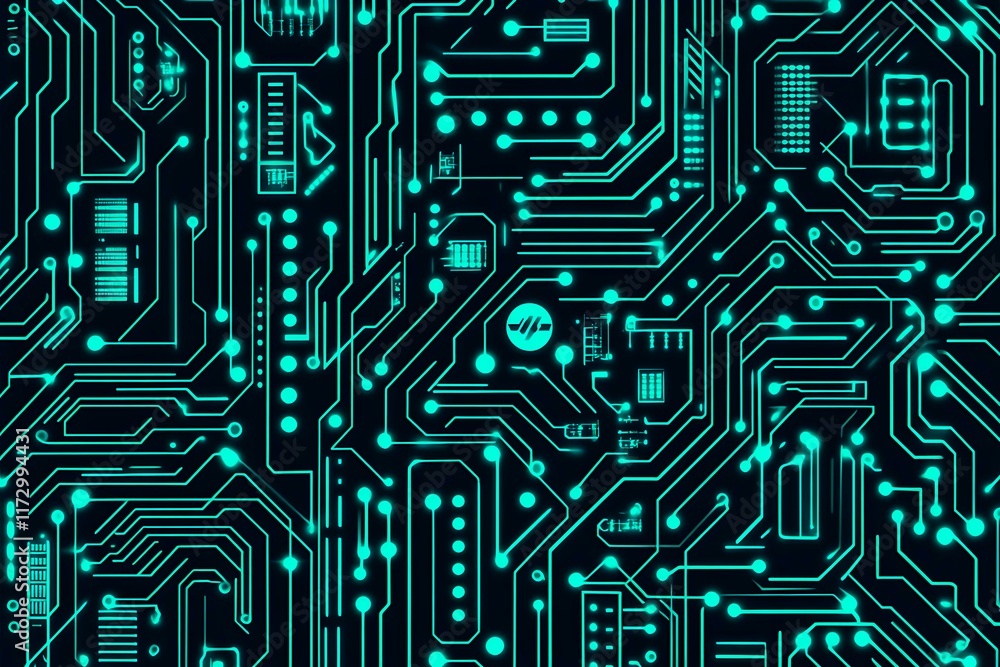 Abstract close-up of a glowing blue digital circuit board, showcasing intricate connections and technological design on a black background.
Abstract close-up of a glowing blue digital circuit board, showcasing intricate connections and technological design on a black background.