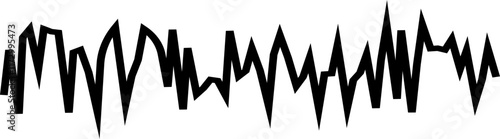 Sound wave icon. Sound waves, Equalizer Audio waves Radio signal Music Recording. Vector black lines isolated on transparent background abstract digital equalizers for mobile app web.