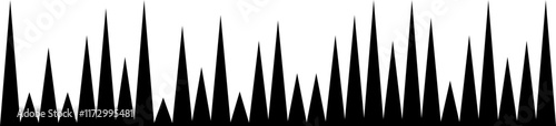 Sound wave icon. Sound waves, Equalizer Audio waves Radio signal Music Recording. Vector black lines isolated on transparent background abstract digital equalizers for mobile app web.
