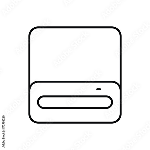 Optical Drive icon. Computer hardware icon design. vector graphic