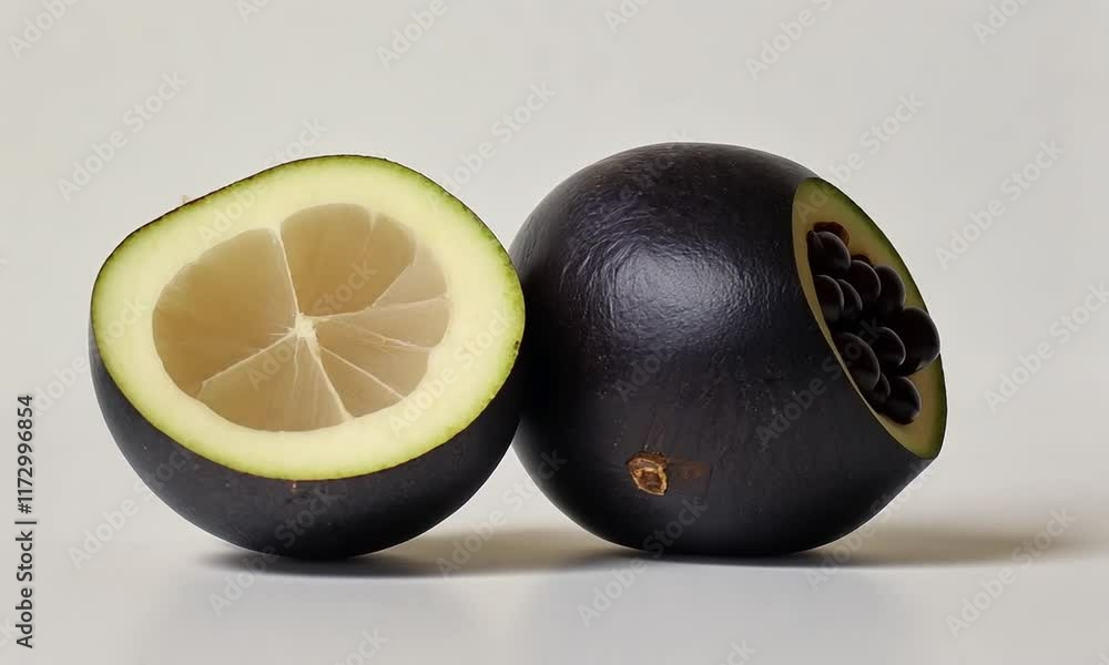 Closeup Photography of a Halved and Whole Jabuticaba Fruit Revealing ...