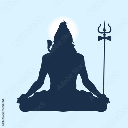 Vector Illustration Happy Maha Shivratri. photo