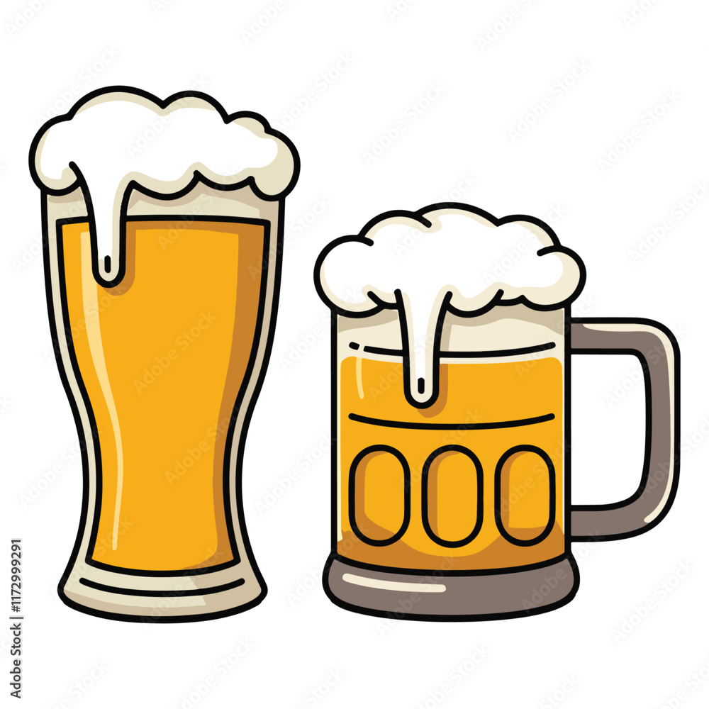 International beer day illustration International beer day illustration