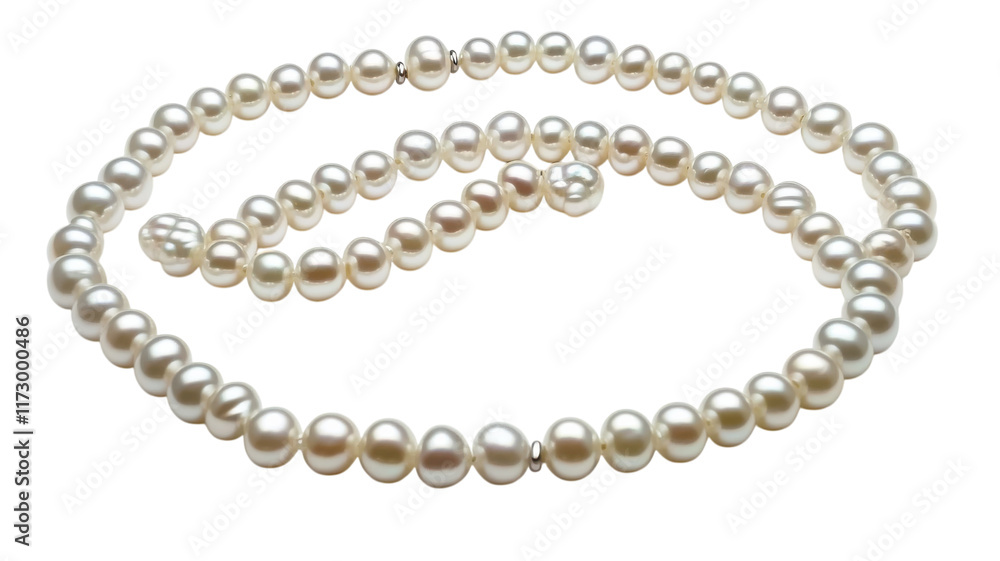 A Beautiful Strand of Pearls Artfully Arranged in a Loop, Perfect for Jewelry or Fashion Themed Projects and Presentations. A Beautiful Strand of Pearls Artfully Arranged in a Loop, Perfect for Jewelry or Fashion Themed Projects and Presentations.