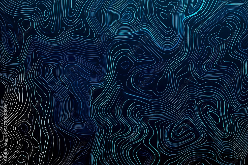 Obraz premium Abstract close-up of a glowing blue digital circuit board, showcasing intricate connections and technological design on a black background. 