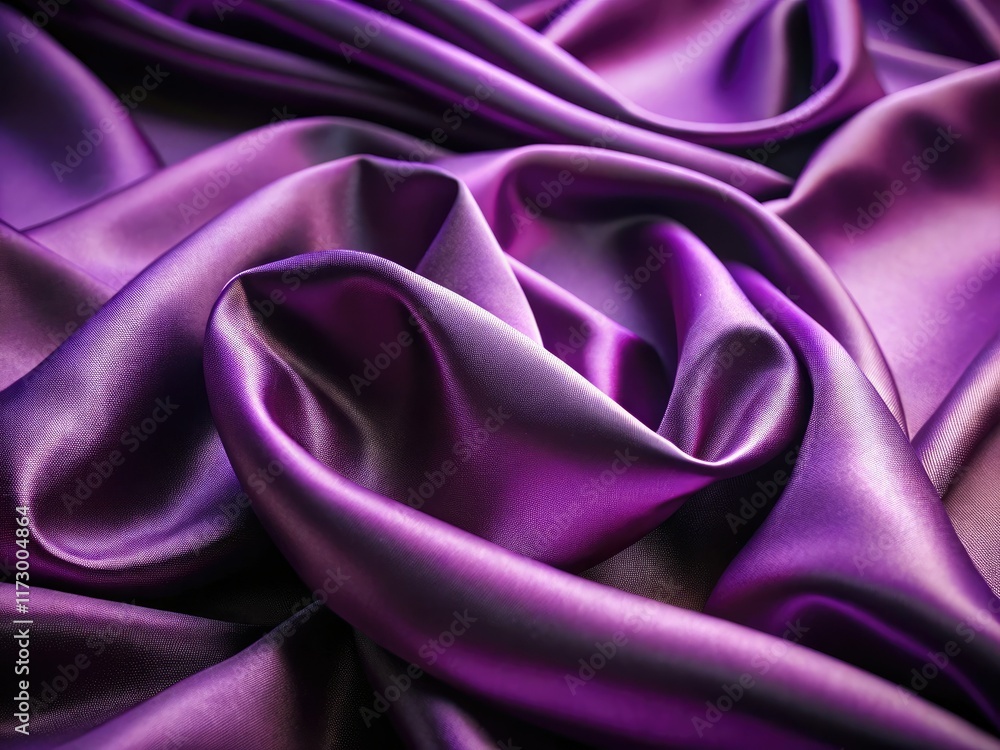 Obraz premium Purple Silk Fabric Texture Background - High Resolution Image, Deep Depth of Field Photography