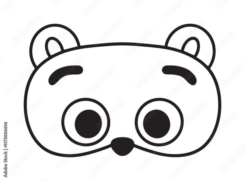 Coloring Mask Bear Coloring Mask Bear
