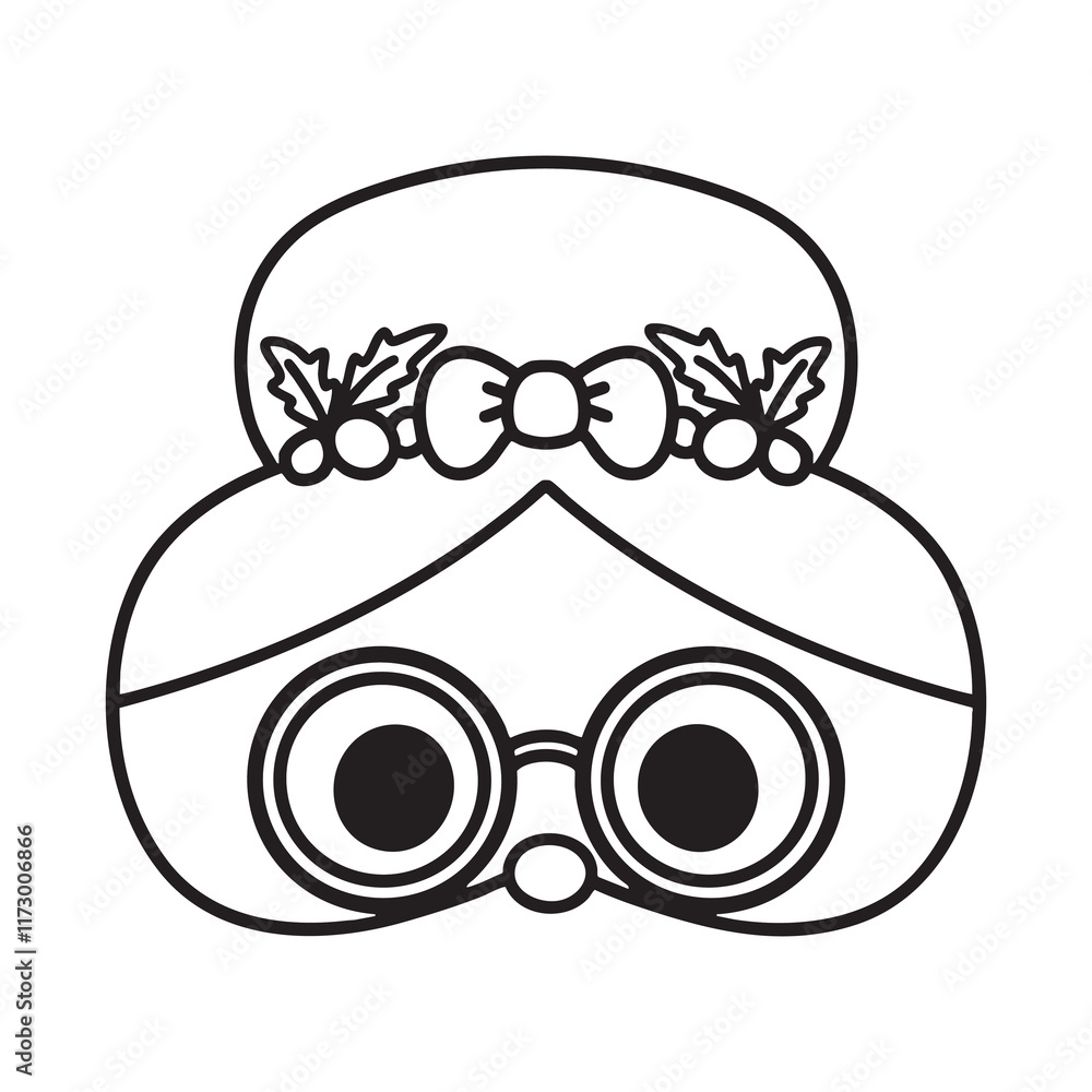 Coloring Mask art Smiling Mrs Santa Clause Coloring Mask art Smiling Mrs Santa Clause