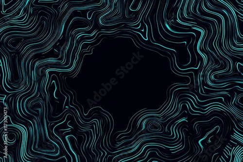Abstract close-up of a glowing blue digital circuit board, showcasing intricate connections and technological design on a black background.
