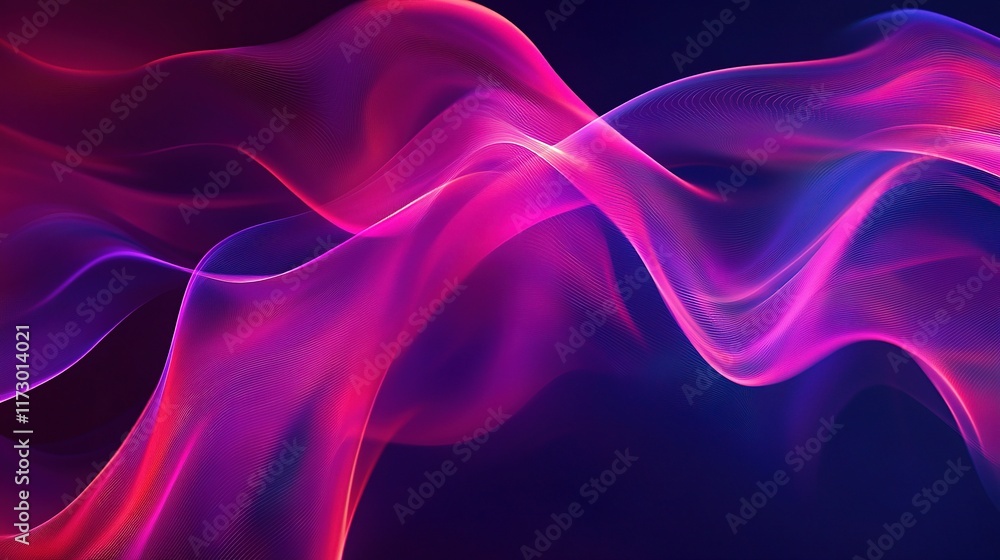 Obraz premium Abstract Creative Dynamic Technology Background with Vibrant Waves