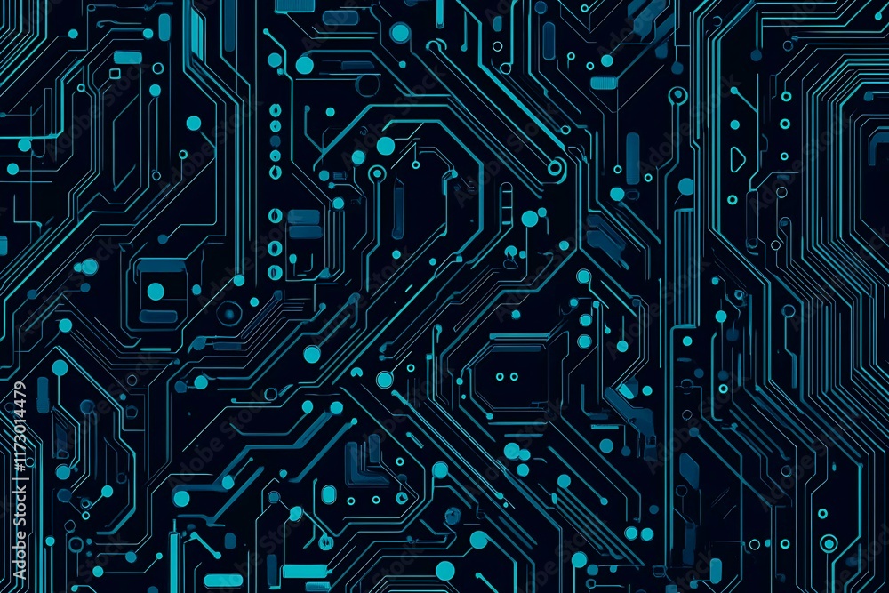 Abstract close-up of a glowing blue digital circuit board, showcasing intricate connections and technological design on a black background.
Abstract close-up of a glowing blue digital circuit board, showcasing intricate connections and technological design on a black background.