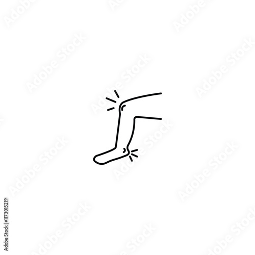 Knee icon vector. EPS 10 editable vector