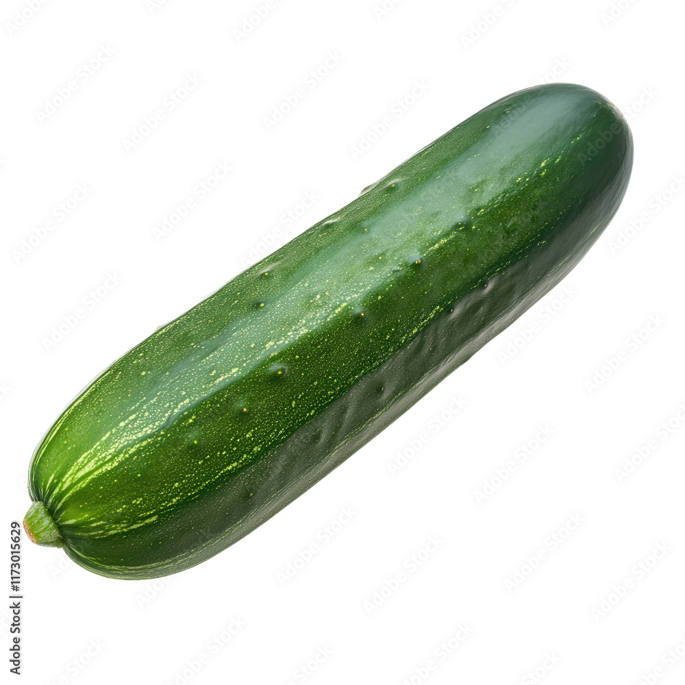 Fresh and Crisp Whole Cucumber Isolated on White Background Fresh and Crisp Whole Cucumber Isolated on White Background