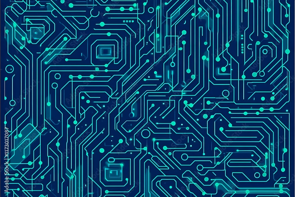 Abstract close-up of a glowing blue digital circuit board, showcasing intricate connections and technological design on a black background.
Abstract close-up of a glowing blue digital circuit board, showcasing intricate connections and technological design on a black background.