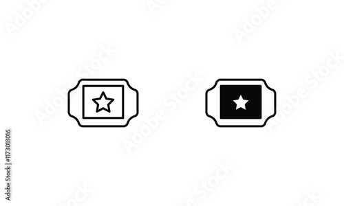 Ticket  icons set vector stock illustration