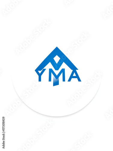 YMA letter logo. YMA blue image on white background. YMA vector logo design for entrepreneur and business. YMA best icon. photo