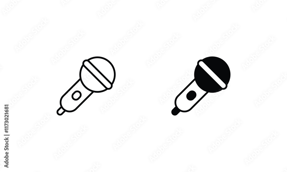 Microphone icons set vector stock illustration Microphone icons set vector stock illustration
