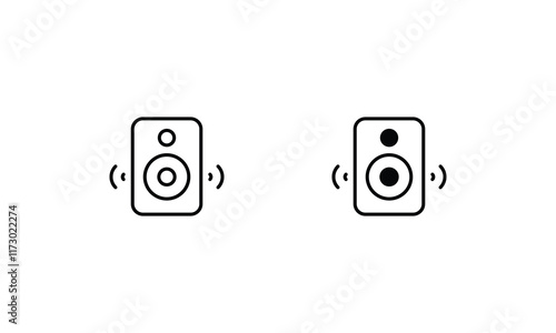 Speaker  icons set vector stock illustration