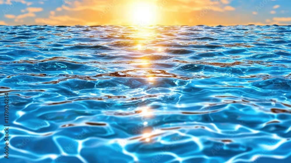 Obraz premium Subtle pastel blue water ripple texture, serene and calm