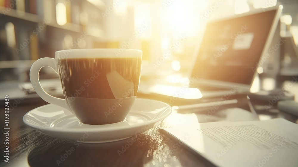 Morning Coffee Break at the Office Morning Coffee Break at the Office