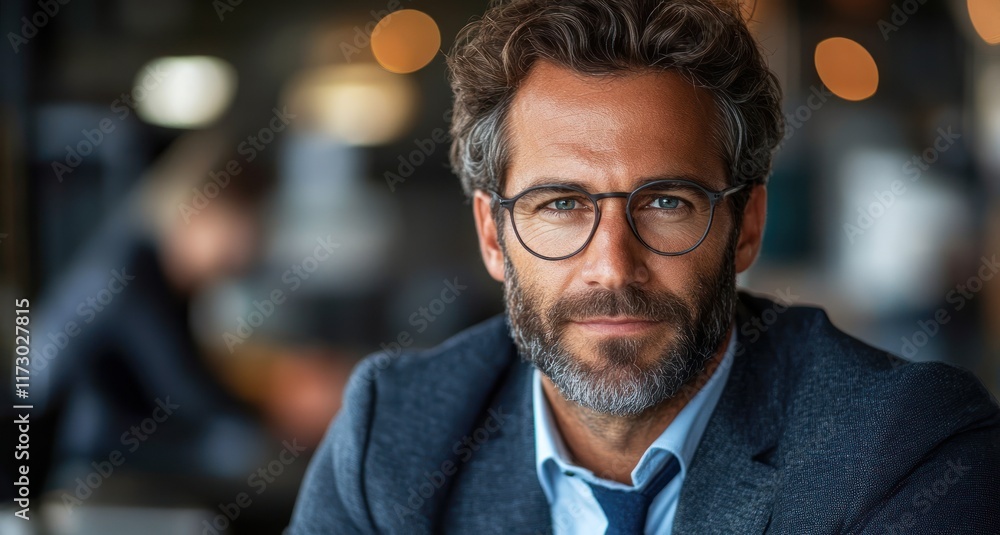 Portrait of a man in a professional setting. Portrait of a man in a professional setting.