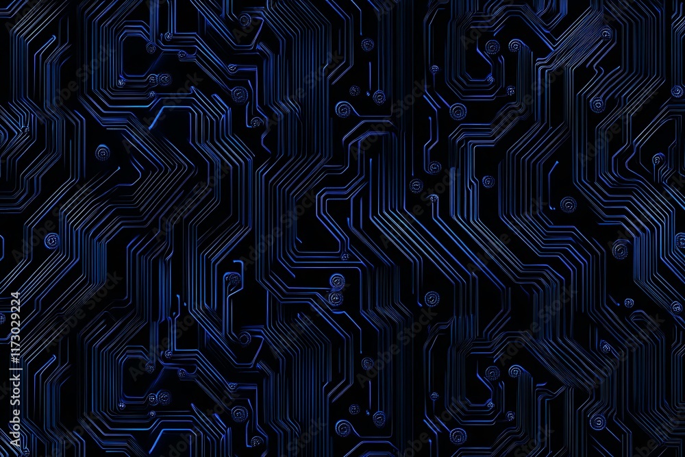 Abstract close-up of a glowing blue digital circuit board, showcasing intricate connections and technological design on a black background.
Abstract close-up of a glowing blue digital circuit board, showcasing intricate connections and technological design on a black background.