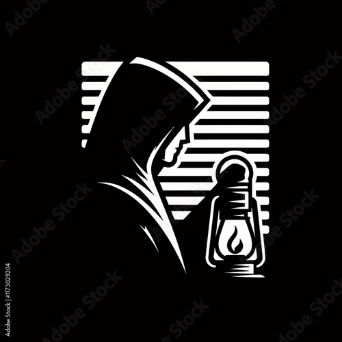 silhouette of a person, tarot arcana, hermit