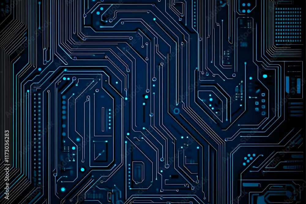 Abstract close-up of a glowing blue digital circuit board, showcasing intricate connections and technological design on a black background.
Abstract close-up of a glowing blue digital circuit board, showcasing intricate connections and technological design on a black background.